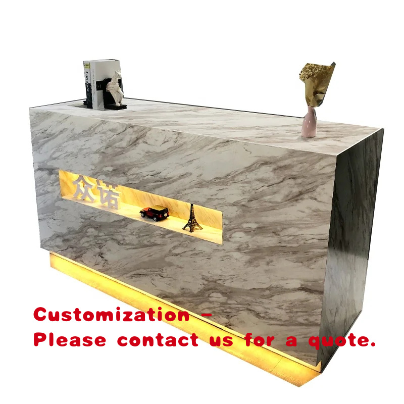 Desk Setup Simple - Meja Kasir Spa Modern Minimalis, Meja