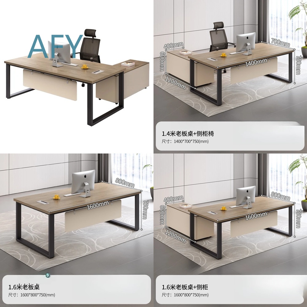 Desk Setup L Shaped - Set Meja Eksekutif untuk Workstation Kantor