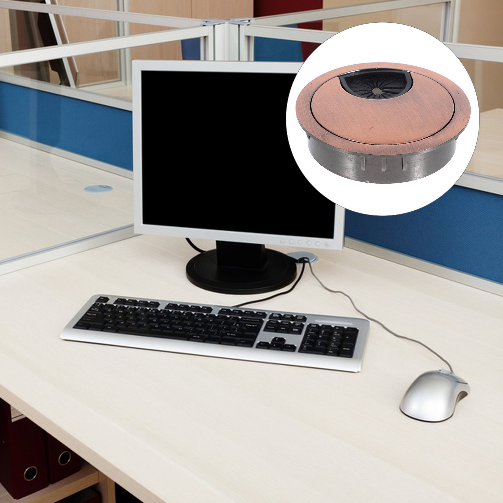 Desk Setup Simple - Grommet Kabel Bulat Pengatur Kabel Meja