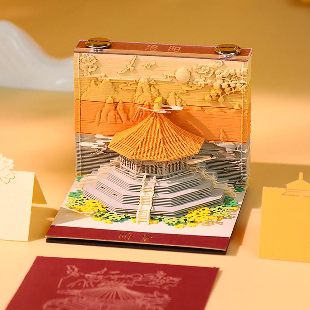 Sticky Memo Holder - Tempat Seni Ukiran Kertas Arsitektur Kuno