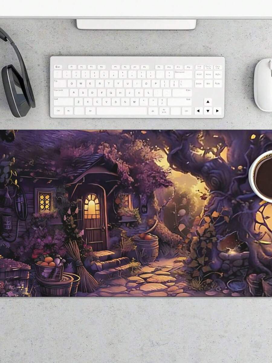 Work Desk Home Setup - Alas Mouse Gaming Besar Dengan Desain
