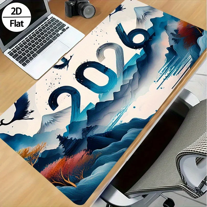 Rubber Mat Desk - Alas Mouse Karet Besar Pola 2D