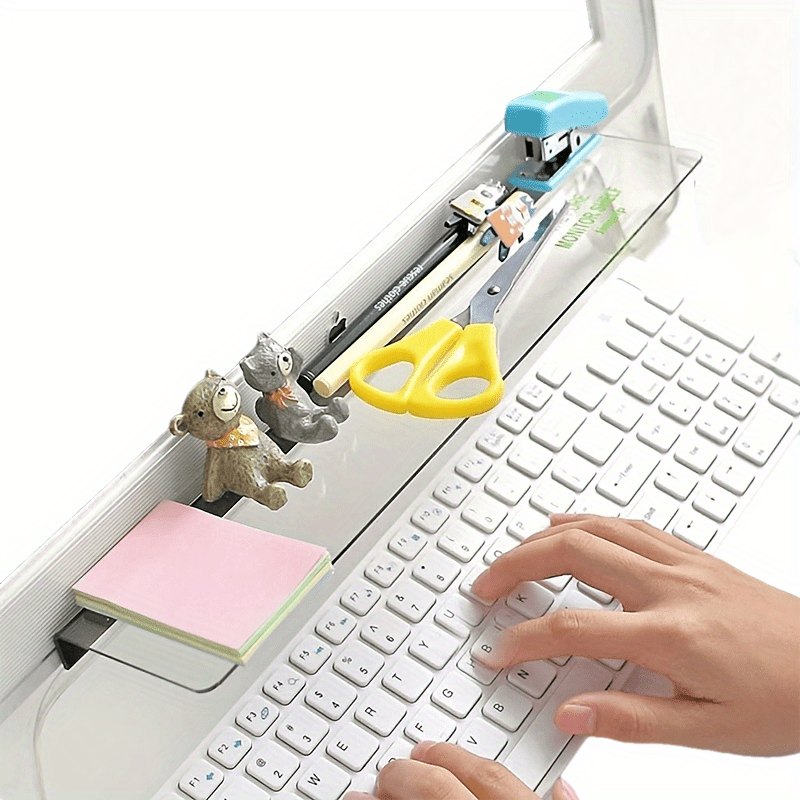 Sticky Memo Holder - 1 Buah Papan Memo Komputer Transparan,