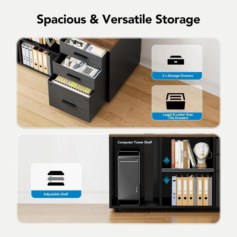 HUANUO Meja Berdiri Berbentuk  - Desk Setup L Shaped ulasan dan harga