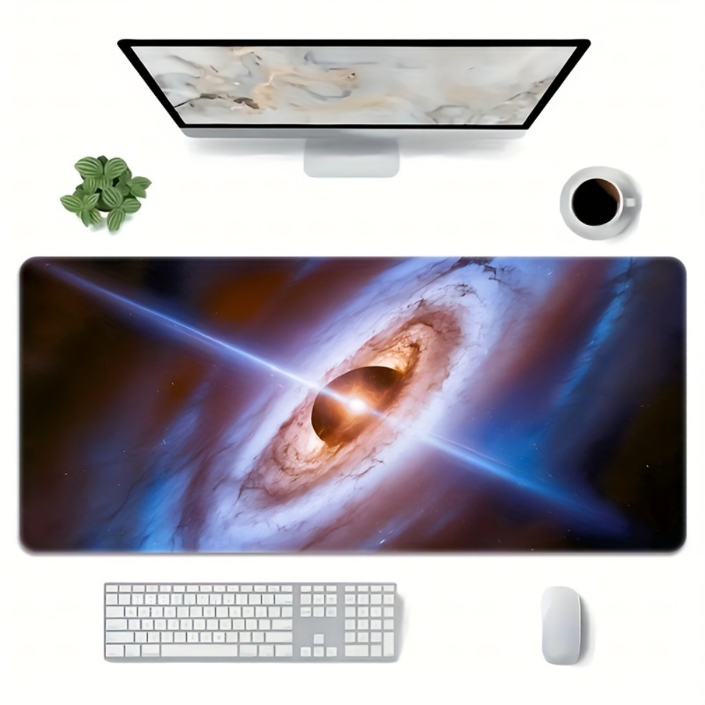 Desain pola planet, alas karet - Desk Setup Simple ulasan dan harga