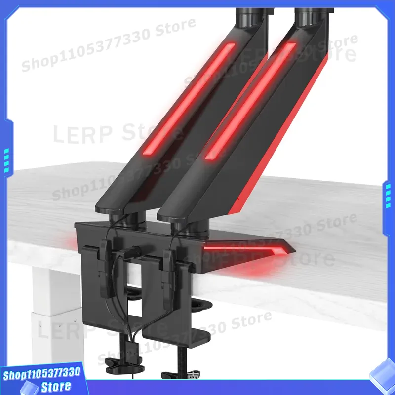 Penyangga Monitor Ganda Alumin - Desk Setup Dual Monitor ulasan dan harga