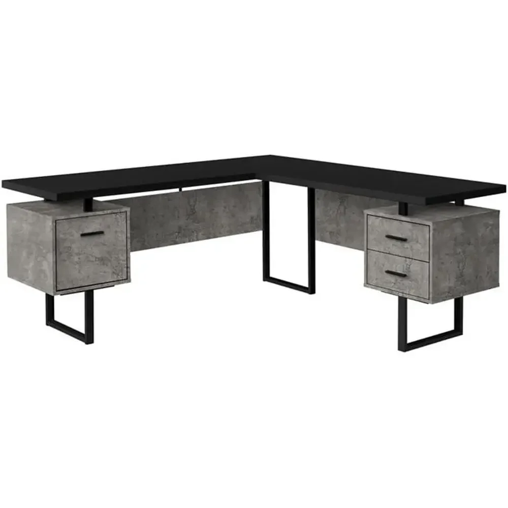 Meja Komputer Bentuk L 70 deng - Desk Setup L Shaped ulasan dan harga