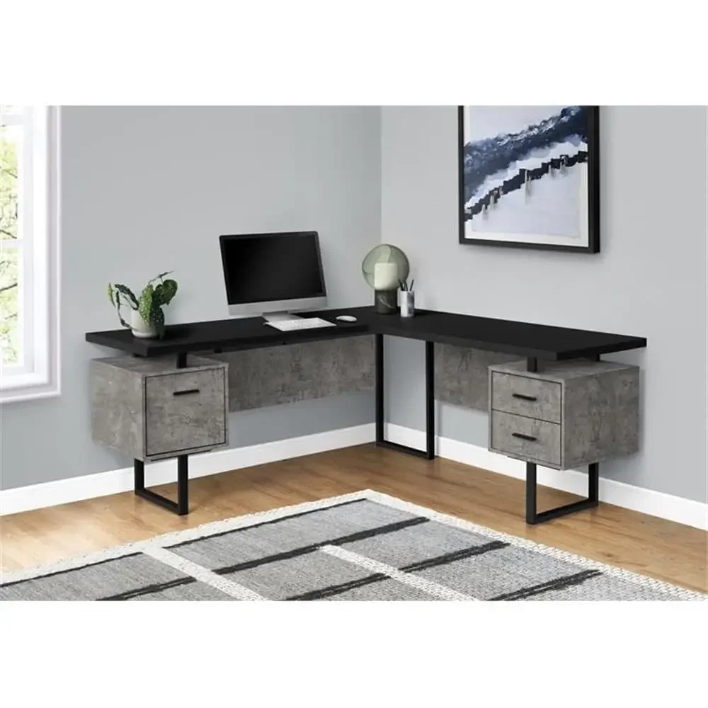 Meja Komputer Bentuk L 70 deng - Desk Setup L Shaped ulasan dan harga
