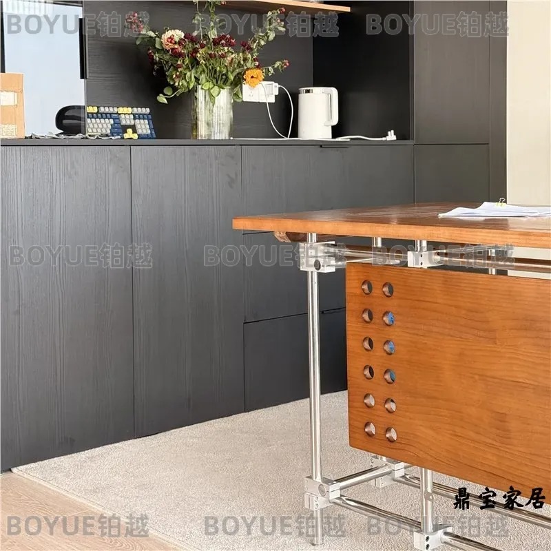 Meja Komputer Kayu Solid Bauha - Desk Setup L Shaped ulasan dan harga