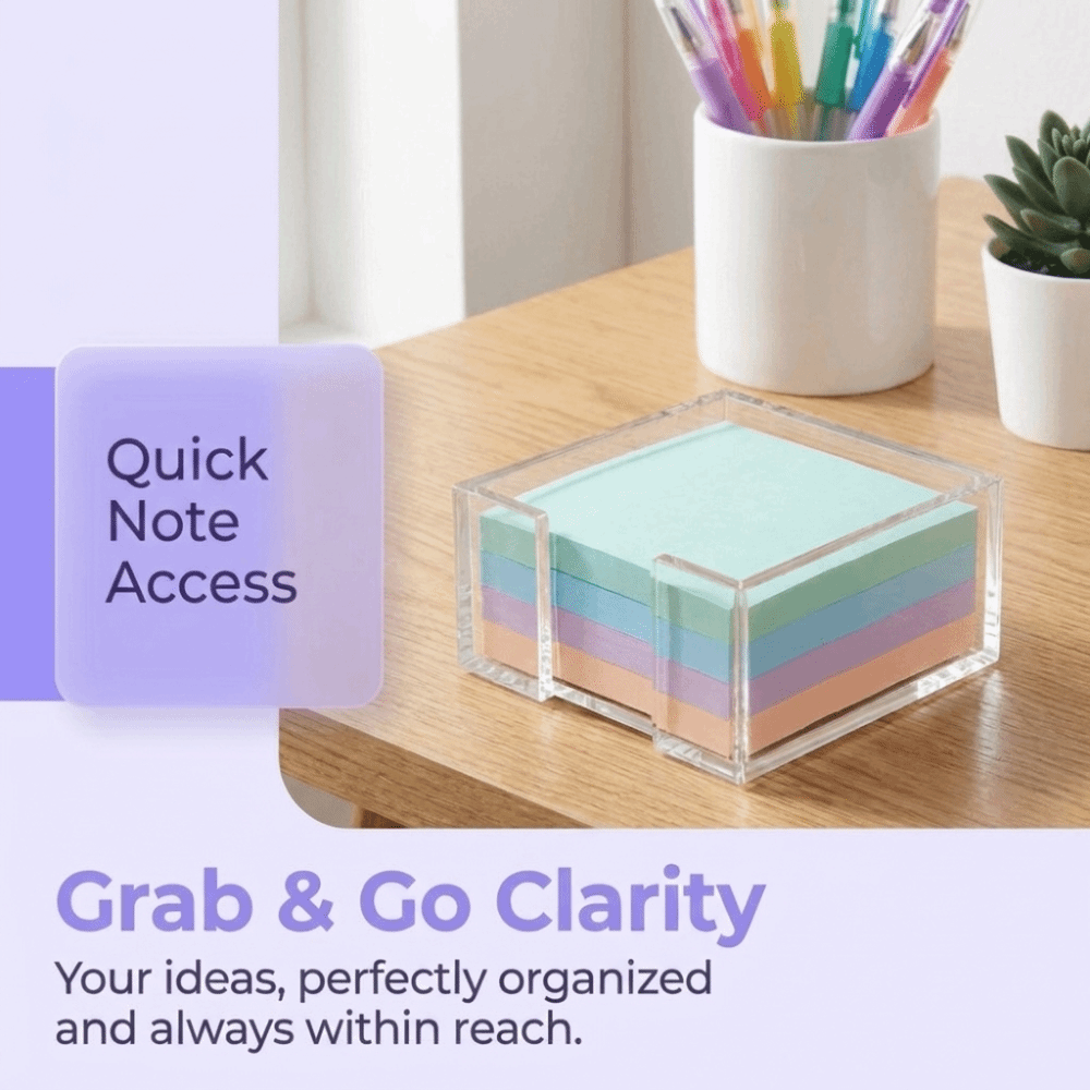 Tempat Catatan Tempel Transpar - Sticky Memo Holder ulasan dan harga