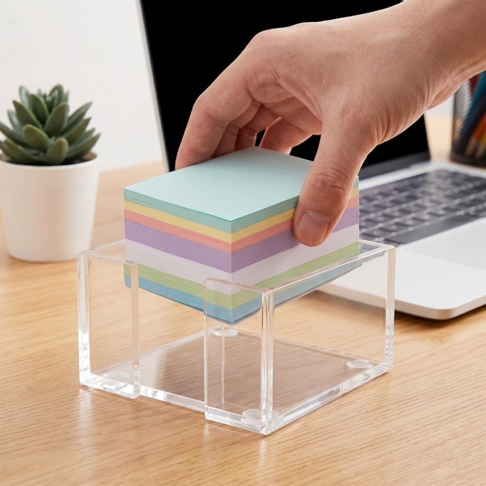 Tempat Catatan Tempel Transpar - Sticky Memo Holder ulasan dan harga