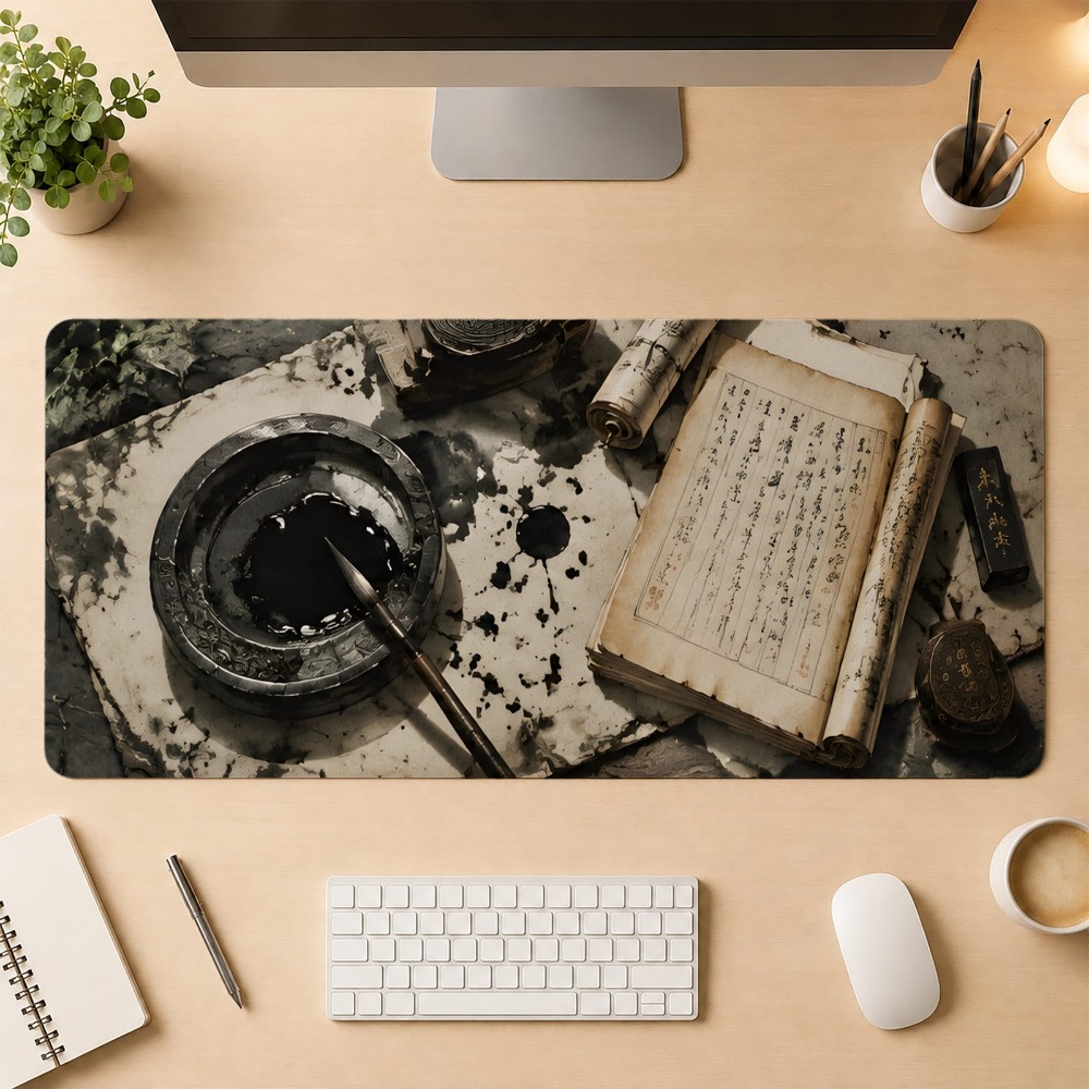 Kaligrafi Cina retro, alas ant - Desk Setup Simple ulasan dan harga