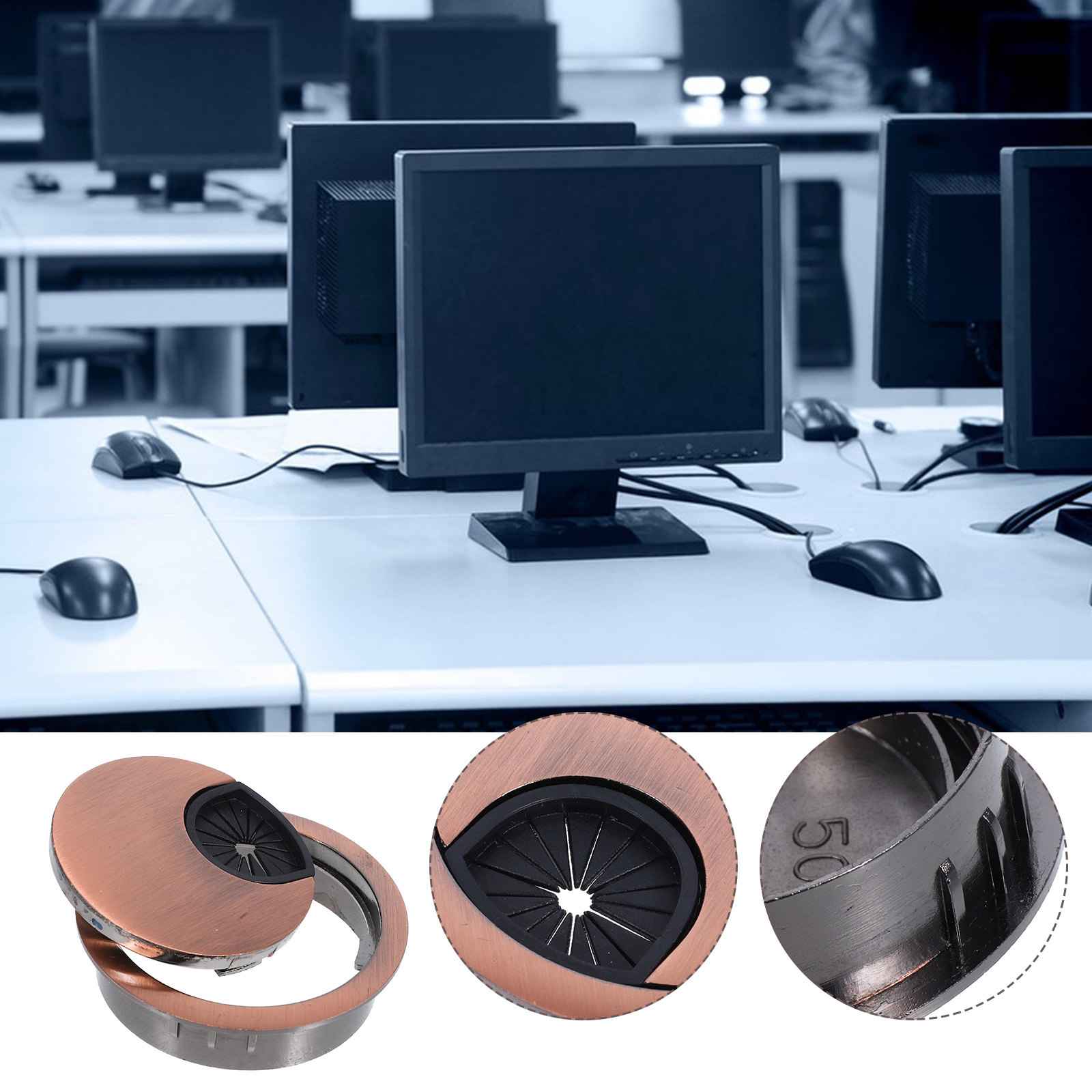 Grommet Kabel Bulat Pengatur K - Desk Setup Simple ulasan dan harga