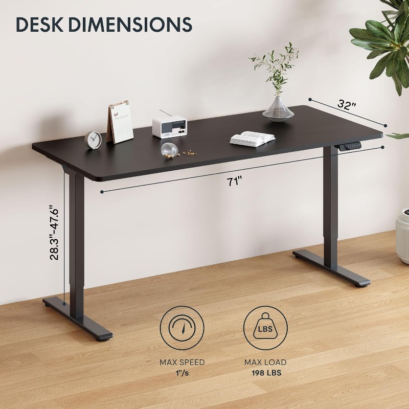 Meja Kerja Elektrik FLEXISPOT, - Desk Setup Dual Monitor ulasan dan harga
