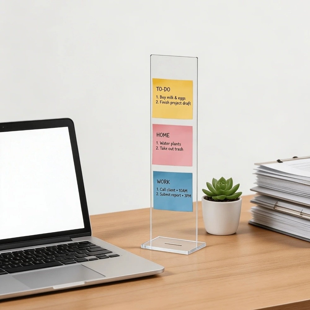Papan Pesan Memo Akrilik, Temp - Sticky Memo Holder ulasan dan harga