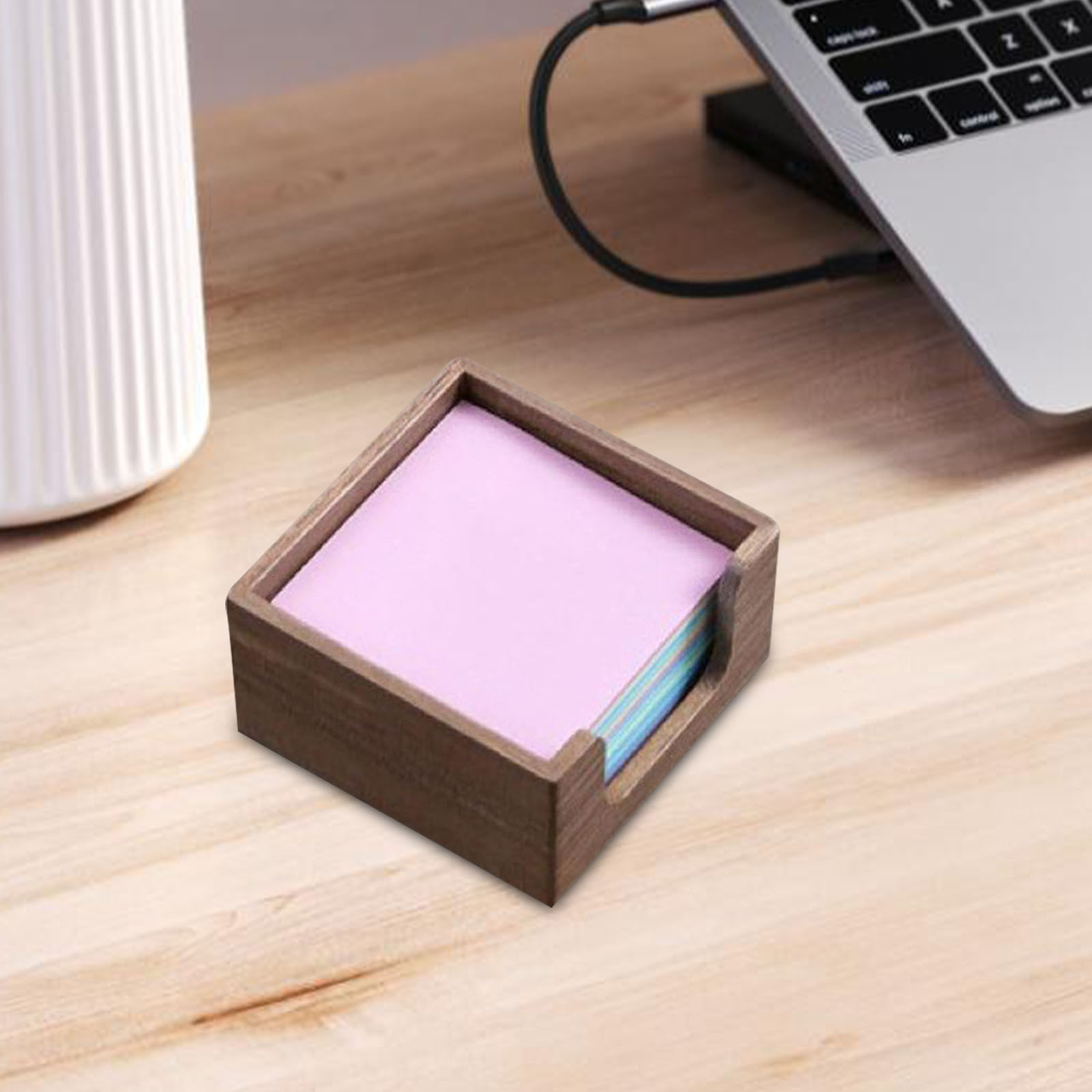 Tempat Catatan Tempel Kayu Aka - Sticky Memo Holder ulasan dan harga