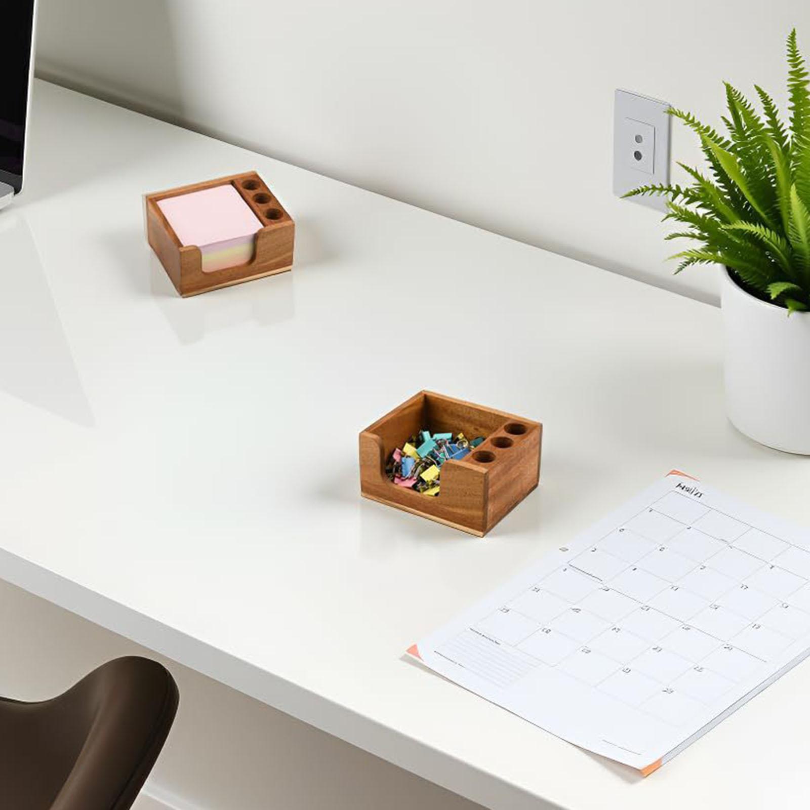 Tempat Catatan Tempel Kayu Aka - Sticky Memo Holder ulasan dan harga