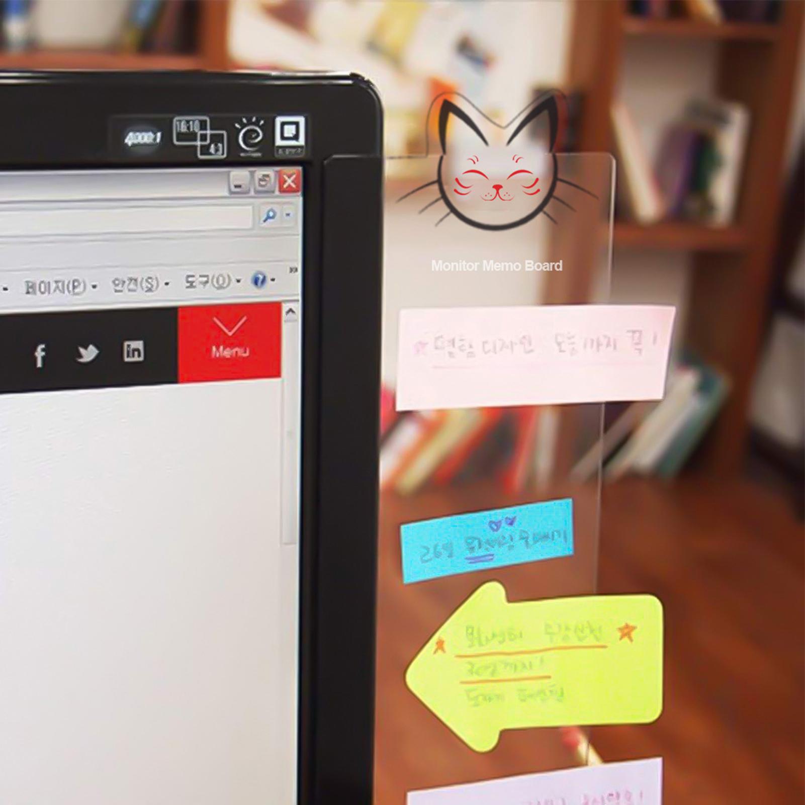 Monitor Side Memo Board Acryli - Sticky Memo Holder ulasan dan harga