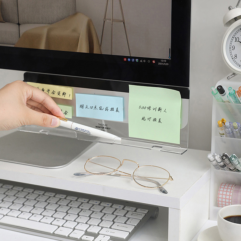 Papan Memo Pesan Monitor Akril - Sticky Memo Holder ulasan dan harga