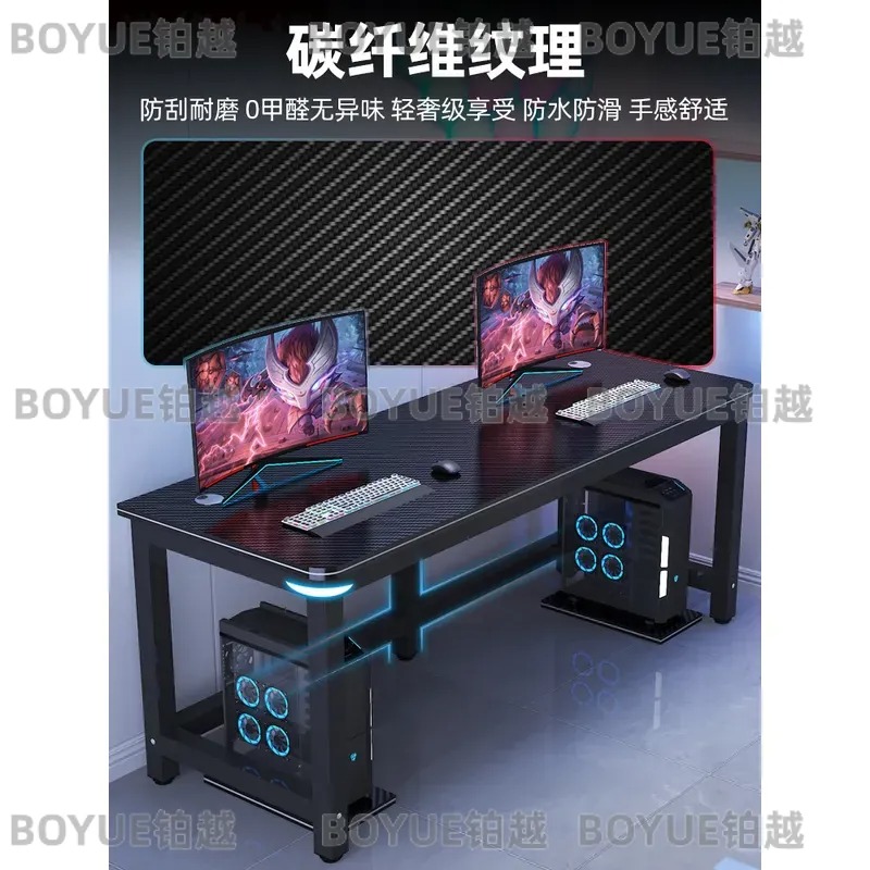 Meja Gaming Serat Karbon, Meja - Desk Setup Simple ulasan dan harga