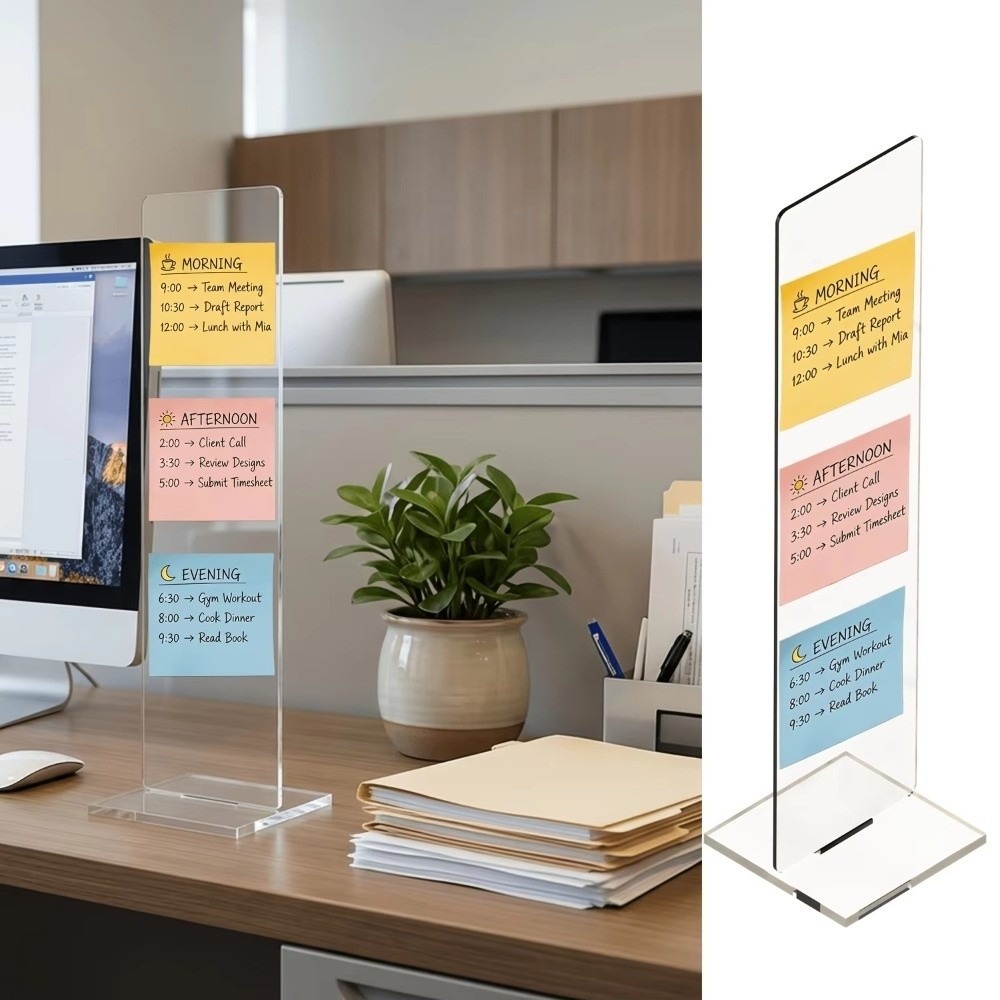 Papan Pesan Memo Akrilik, Peny - Sticky Memo Holder ulasan dan harga