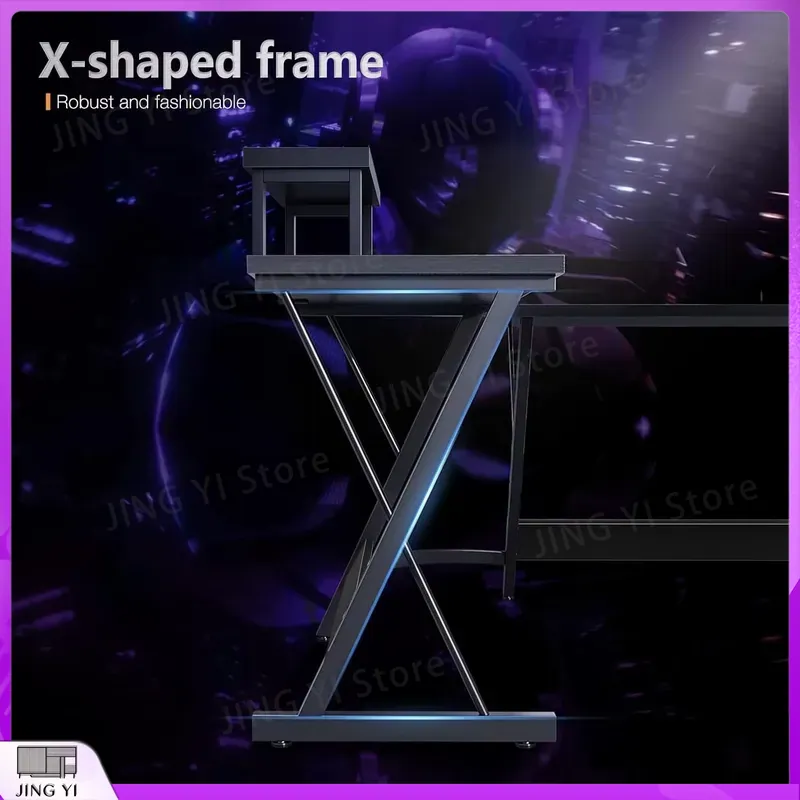 Meja Gaming Bentuk L dengan Du - Desk Setup L Shaped ulasan dan harga