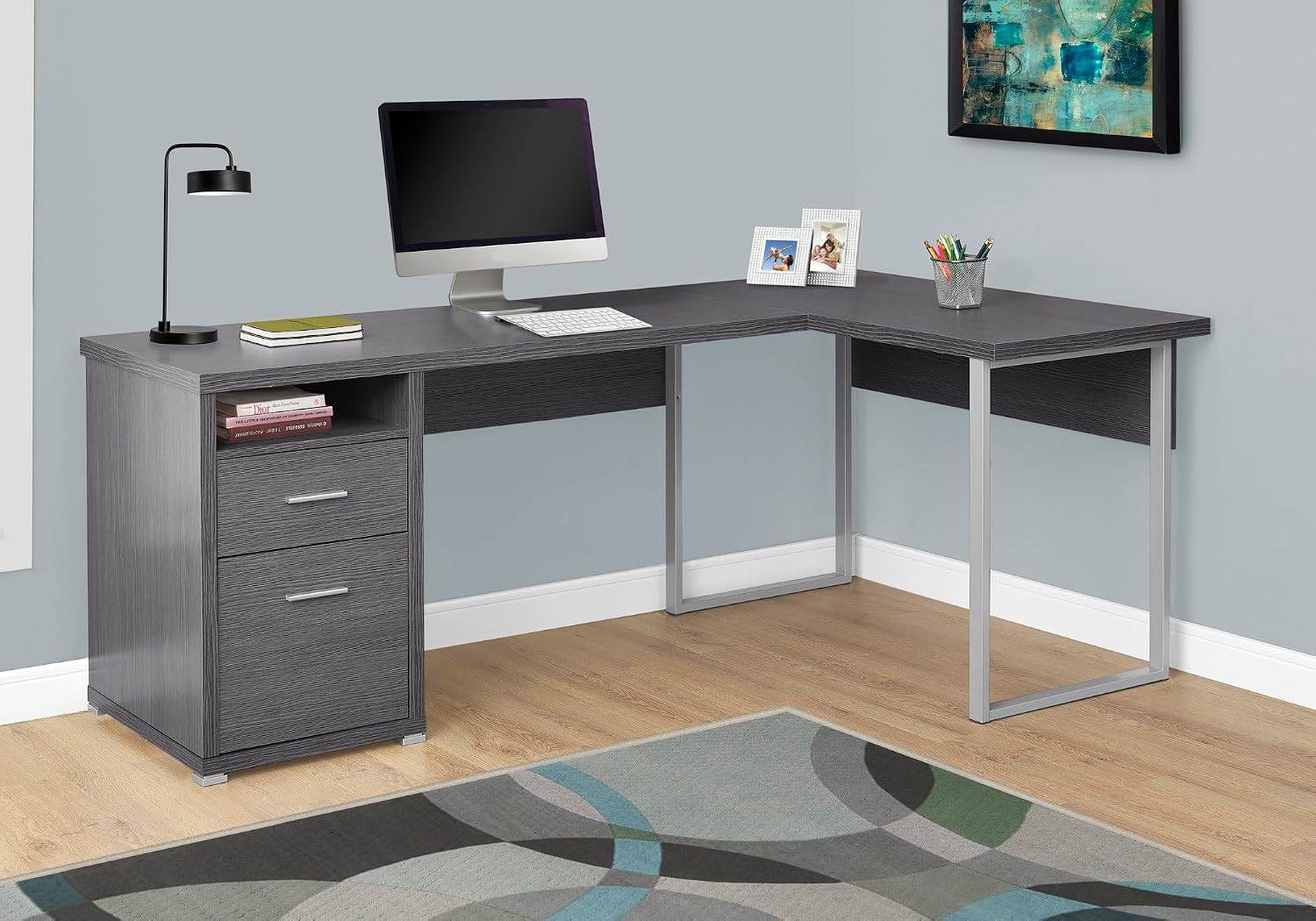 Meja Komputer I 7257, Kantor R - Desk Setup L Shaped ulasan dan harga
