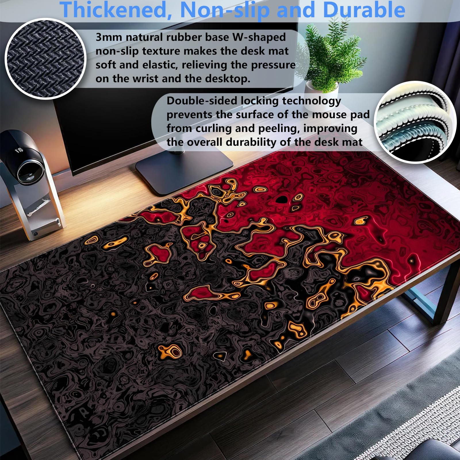 Alas Mouse Gaming Merah Hitam  - Rubber Mat Desk ulasan dan harga
