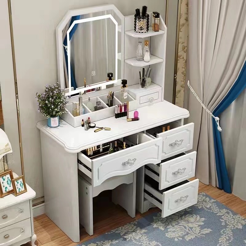 Meja Rias Kayu Modern Putih da - Desk Setup Simple ulasan dan harga