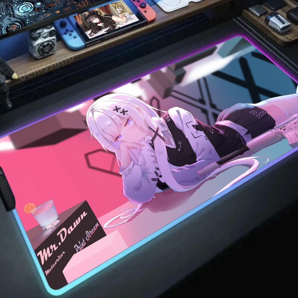 Gadis dengan pistol Anime DIY  - Desk Setup Rgb ulasan dan harga