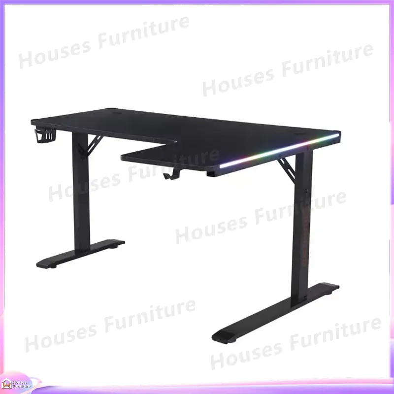 Meja Gaming Besar 160cm dengan - Desk Setup L Shaped ulasan dan harga