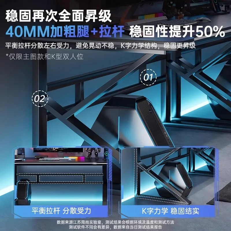 Meja Gaming E-sports Double un - Desk Setup Bedroom ulasan dan harga